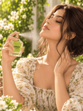 Eau De Parfum, Faceted Glass Bottle with Sculptural Floral Bloom Cap