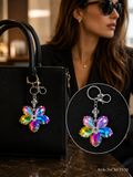 Iridescent multicolor flower cluster Keychain | KCIN10