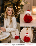 Red hooded plush baby doll with fluffy coat Keychain | KCIN108