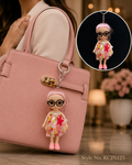 Colorful floral outfit doll charm with glasses Keychain | KCIN125