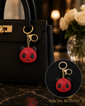 Red rhinestone ladybug charm Keychain | KCIN161