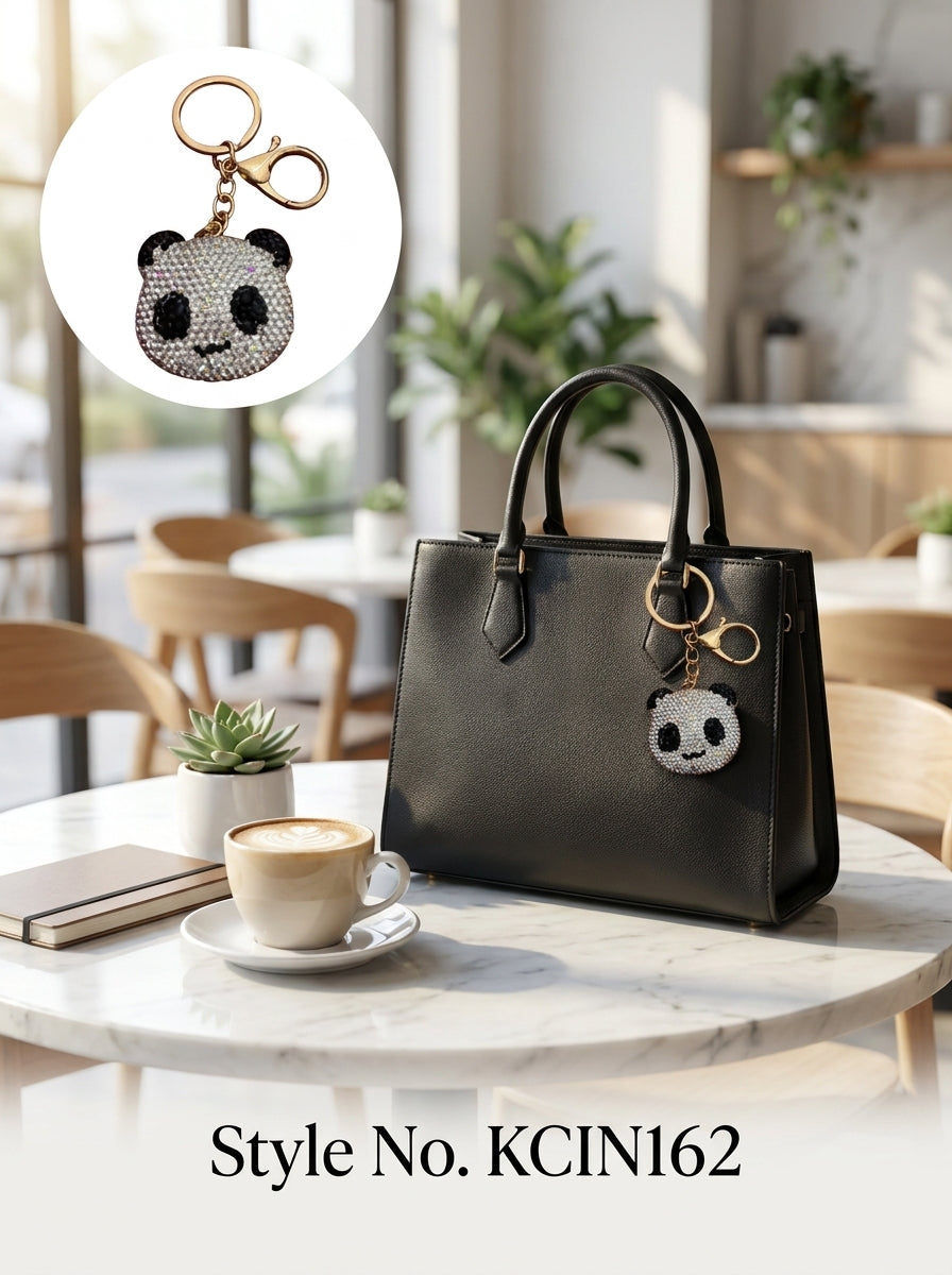 Black and white panda face charm Keychain | KCIN162