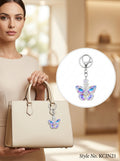 Purple blue butterfly charm Keychain | KCIN21