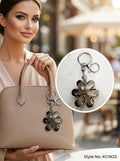 Dark gray flower charm Keychain | KCIN22