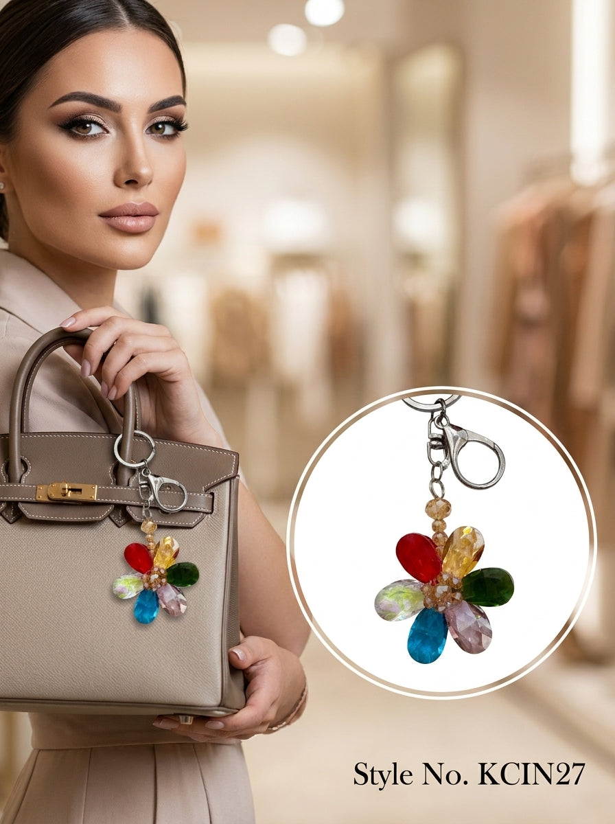 Multicolor flower charm Keychain | KCIN27