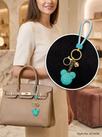 Teal star with matching loop Keychain | KCIN38