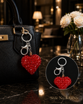 Red rhinestone heart charm Keychain | KCIN5