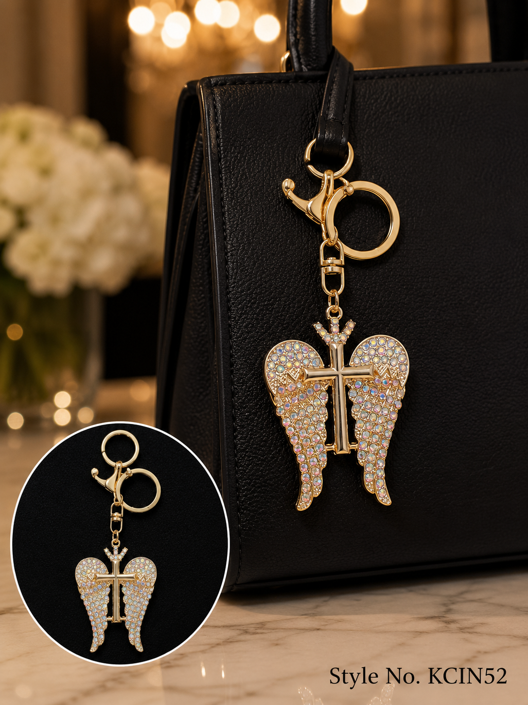 Angel wings charm Keychain | KCIN52