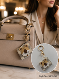 Brown teddy bear face mini purse Keychain | KCIN80
