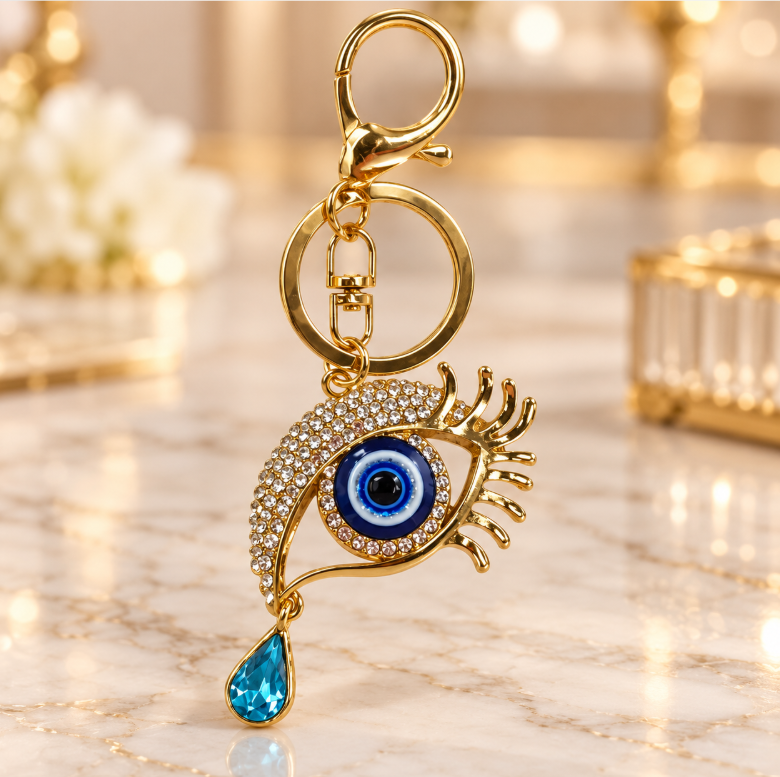 Blue Evil Eye Dangle Keychain – KCMEIFEN001