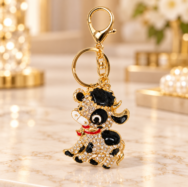 Jeweled Puppy Charm Keychain – KCMEIFEN002
