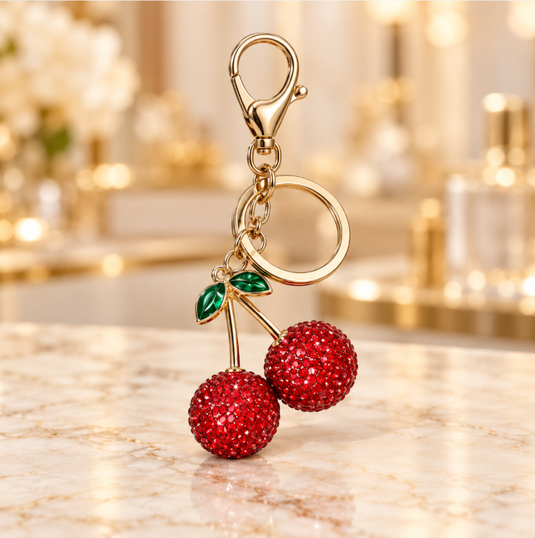 Red Cherry Dangle Keychain – KCMEIFEN003