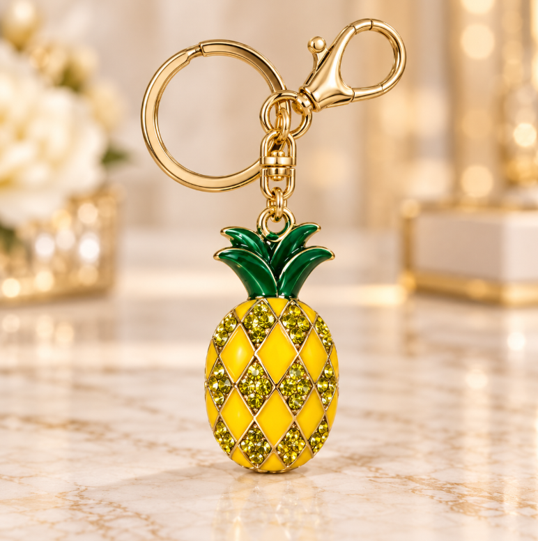 Yellow Pineapple Keychain – KCMEIFEN006