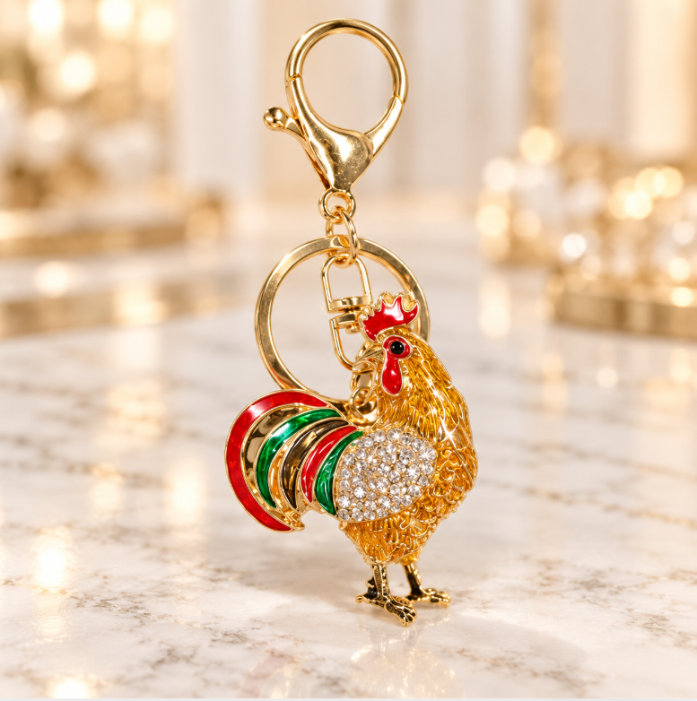 Colourful Rooster Keychain – KCMEIFEN026