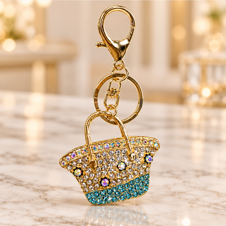 Jeweled Handbag Charm Keychain – KCMEIFEN027