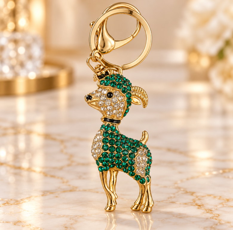 Green Jeweled Giraffe Keychain – KCMEIFEN031