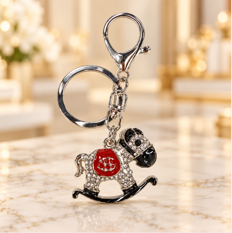 Red Accent Charm Keychain – KCMEIFEN034