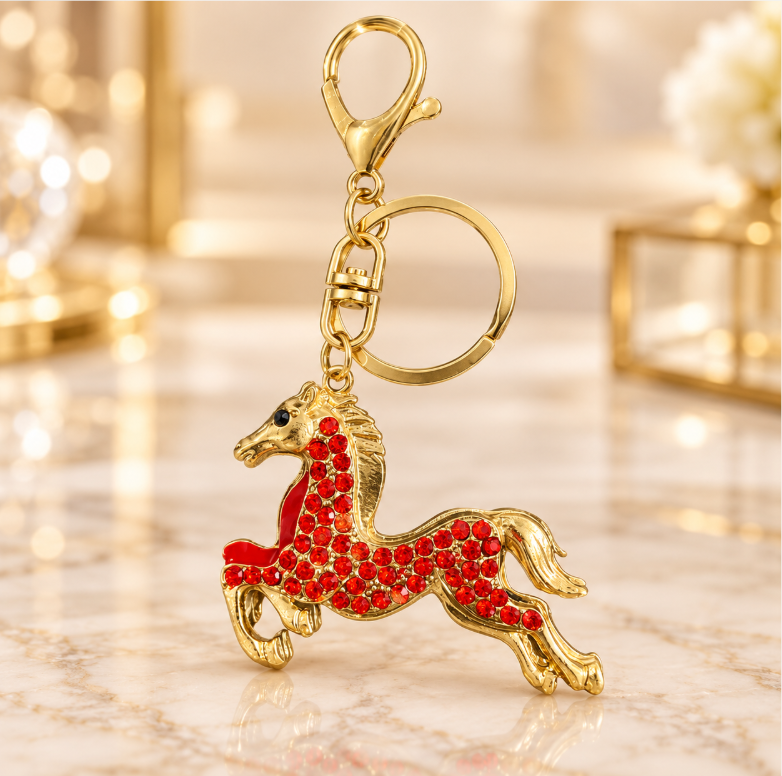 Red Jeweled Giraffe Keychain – KCMEIFEN035