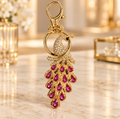 Pink Peacock Feather Keychain – KCMEIFEN036