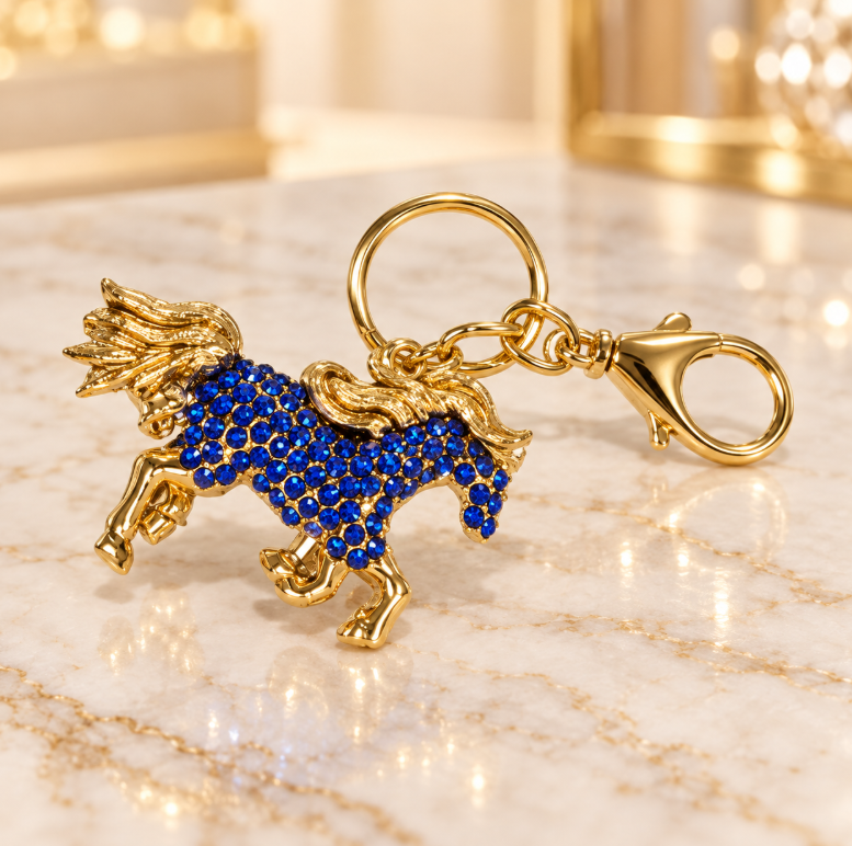 Blue Horse Charm Keychain – KCMEIFEN038
