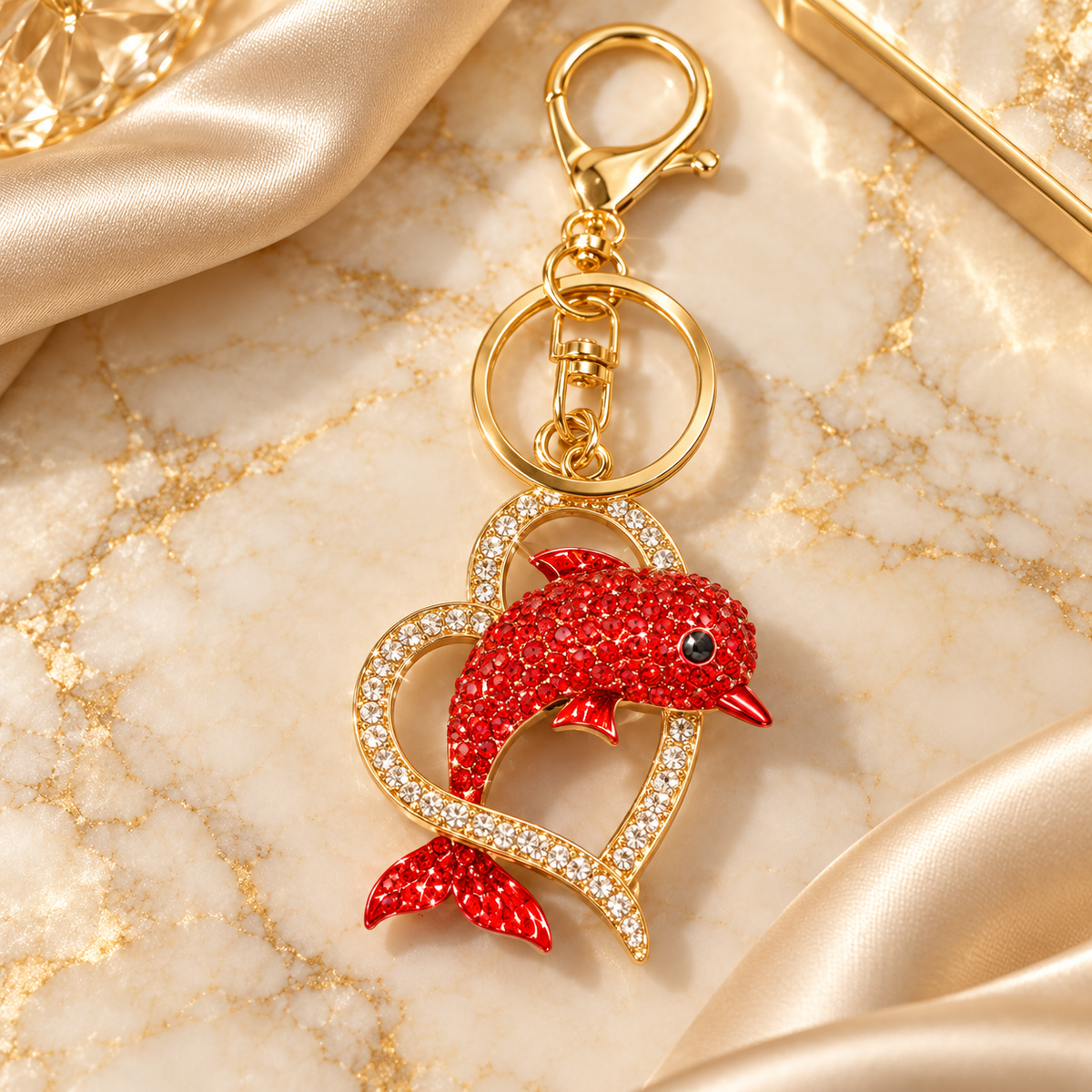 Gold Tone Bird Charm Keychain – KCMEIFEN041