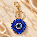 Blue Sunburst Evil Eye Keychain – KCMEIFEN051