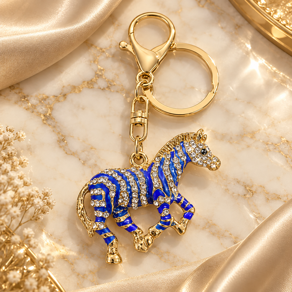 Blue Jeweled Elephant Keychain – KCMEIFEN083