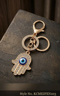 Blue Evil Eye Hamsa Keychain – KCMEIFEN103