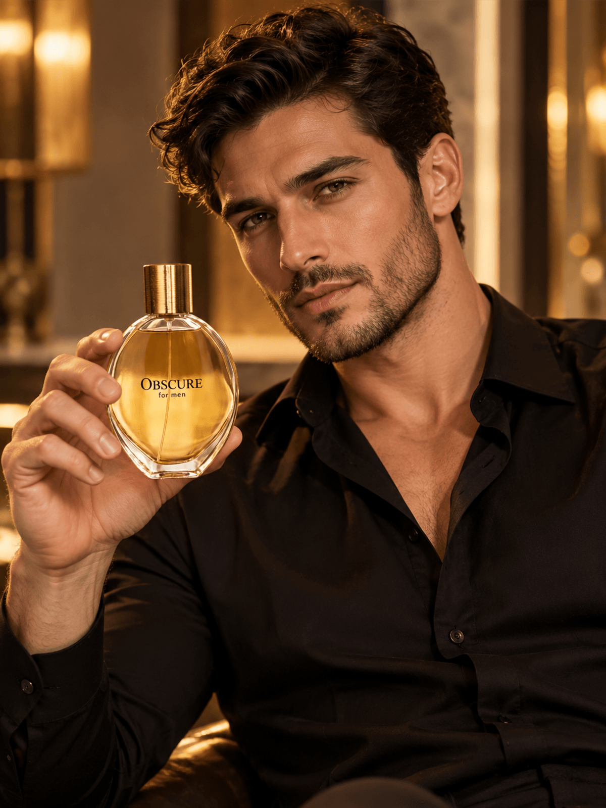 Eau De Parfum Spray, Oval Glass Flacon with Brushed Gold Cap