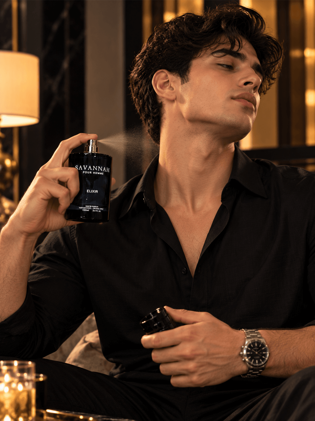 Eau De Parfum Spray, Midnight Blue Glass Flacon with Textured Cap