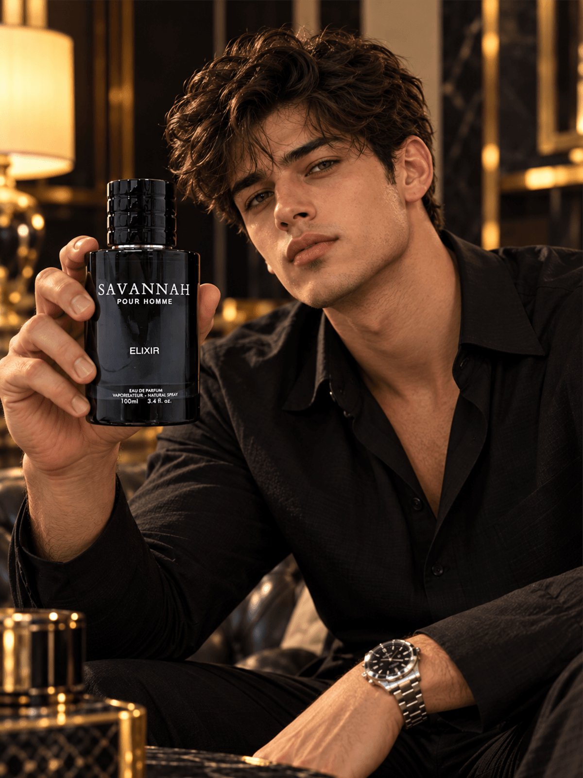 Eau De Parfum Spray, Midnight Blue Glass Flacon with Textured Cap