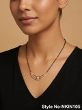 Black and Gold Heart Necklace | NKIN105