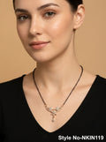 Black and Rose Gold Crystal Bib Necklace | NKIN119