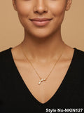 Rose Gold Petite Bow Necklace | NKIN127
