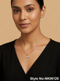 Rose Gold Butterfly Pendant Necklace | NKIN129