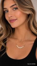 Rose Gold Crystal Cluster Necklace | NKIN89