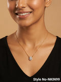 Rose Gold Crystal Drop Necklace | NKIN99