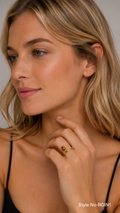 Gold Red Stone Ring | RGIN1