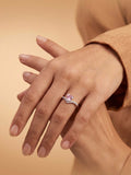 Silver Pink Floral Cluster Ring | RGIN24