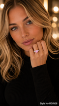 Silver Pink Heart Ring | RGIN28