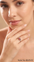Silver Red Heart Crystal Ring | RGIN32