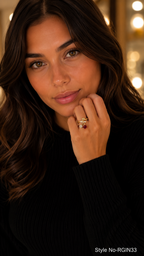 Gold Red Drop Stone Ring | RGIN33
