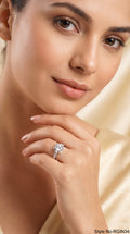 Silver Crystal Blossom Ring | RGIN34