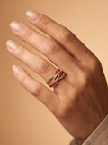 Gold Infinity Crystal Band Ring | RGIN58