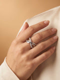 Silver Knot Crystal Ring | RGIN66