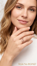 Gold Triple Row Band Ring | RGIN67