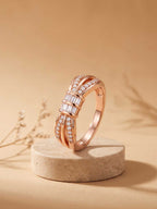 Rose Gold Bow Crystal Ring | RGIN70