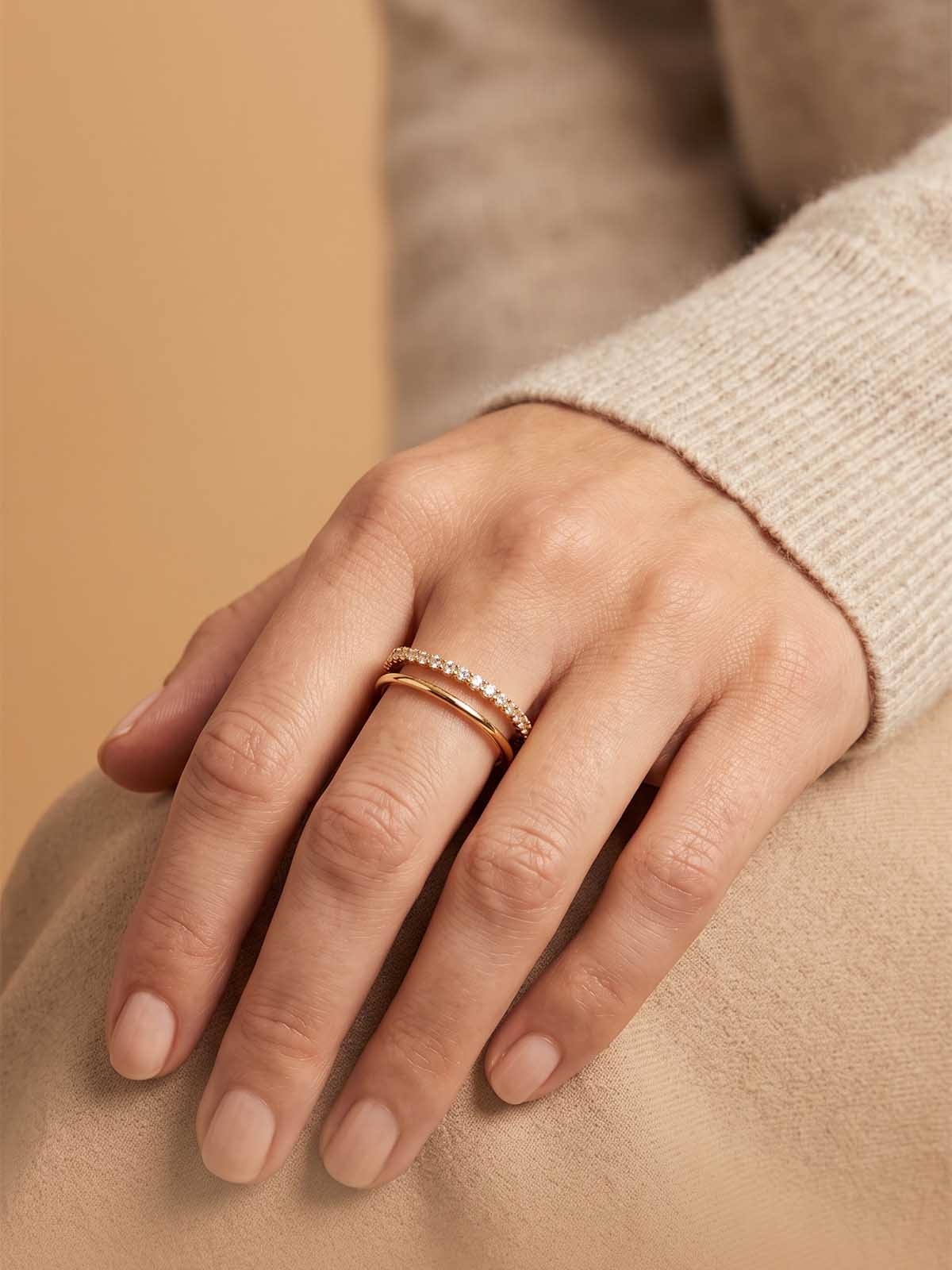 Gold Pavé Band Ring | RGIN71