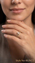 Gold Braided Band Ring | RGIN72