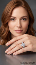 Silver Clear Heart Ring | RGIN77